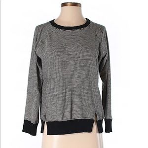 Zara Striped Black and White Top